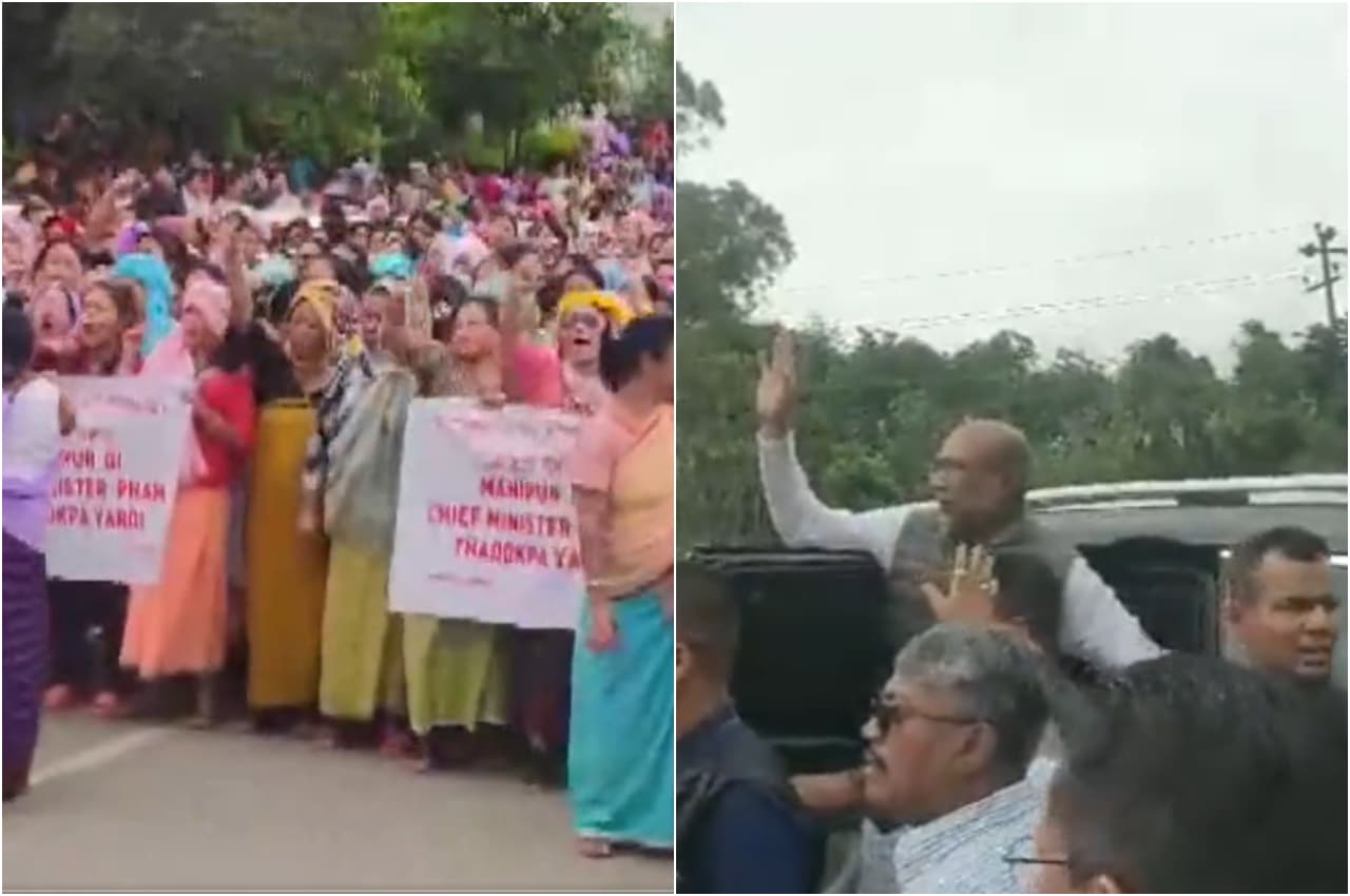 Manipur: इस्तीफा नहीं देंगे मुख्यमंत्री बीरेन सिंह, आवास के बाहर समर्थन में जुटीं महिलाएं बोलीं- हमें आप पर भरोसा