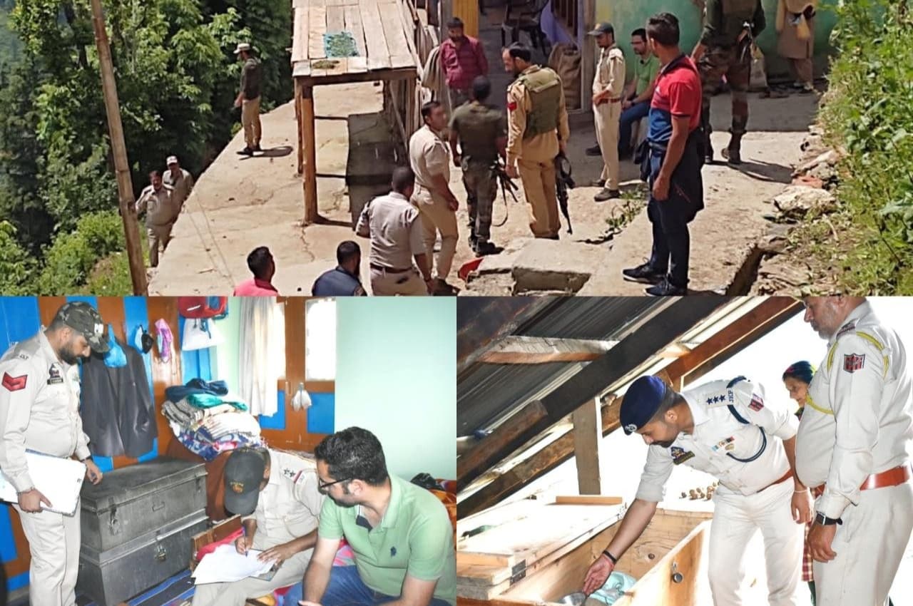 किश्तवाड़: A++ कैटेगरी के आतंकवादी मुदस्सिर अहमद के घर छापेमारी, हिजबुल मुजाहिदीन का है सक्रिय सदस्य