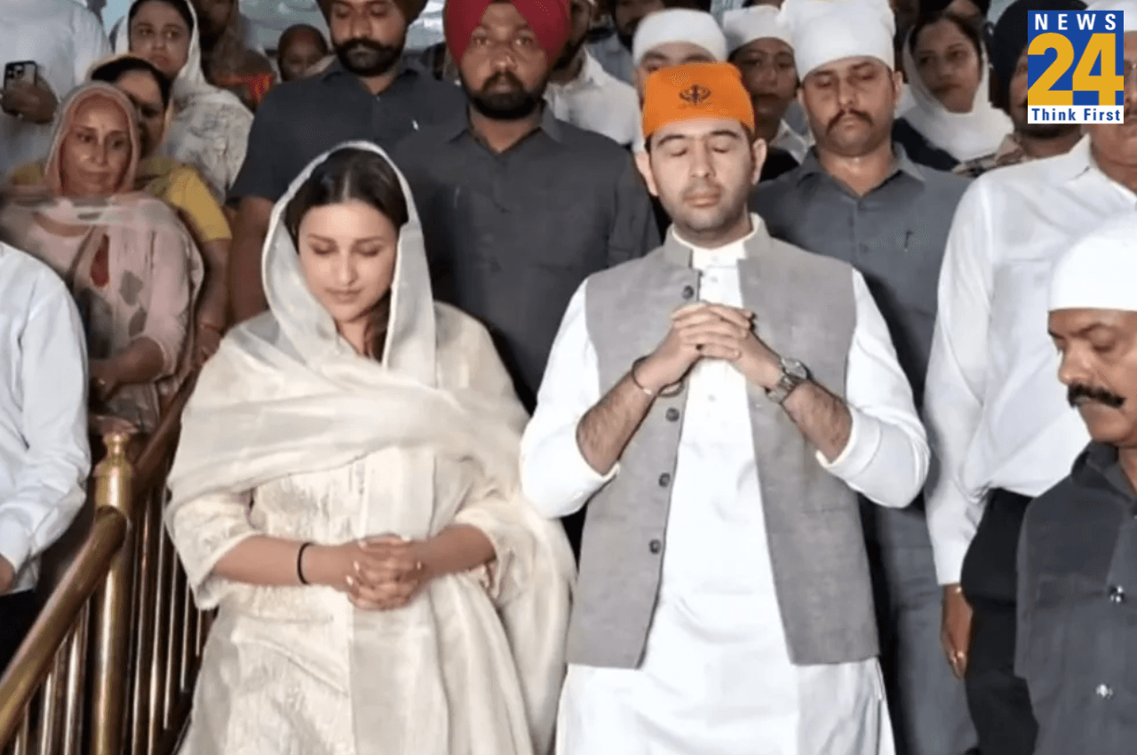 सांसद राघव चड्ढा और परिणीति चोपड़ा ने स्वर्ण मंदिर में टेका मत्था, जल्द होने वाली है शादी