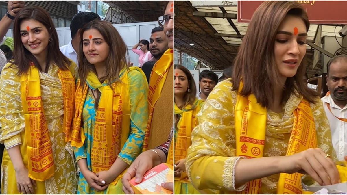 नेशनल अवॉर्ड जीतने के बाद सिद्धिविनायक मंदिर पहुंची Kriti Sanon, 'गंगूबाई' के लिए कही ये बात