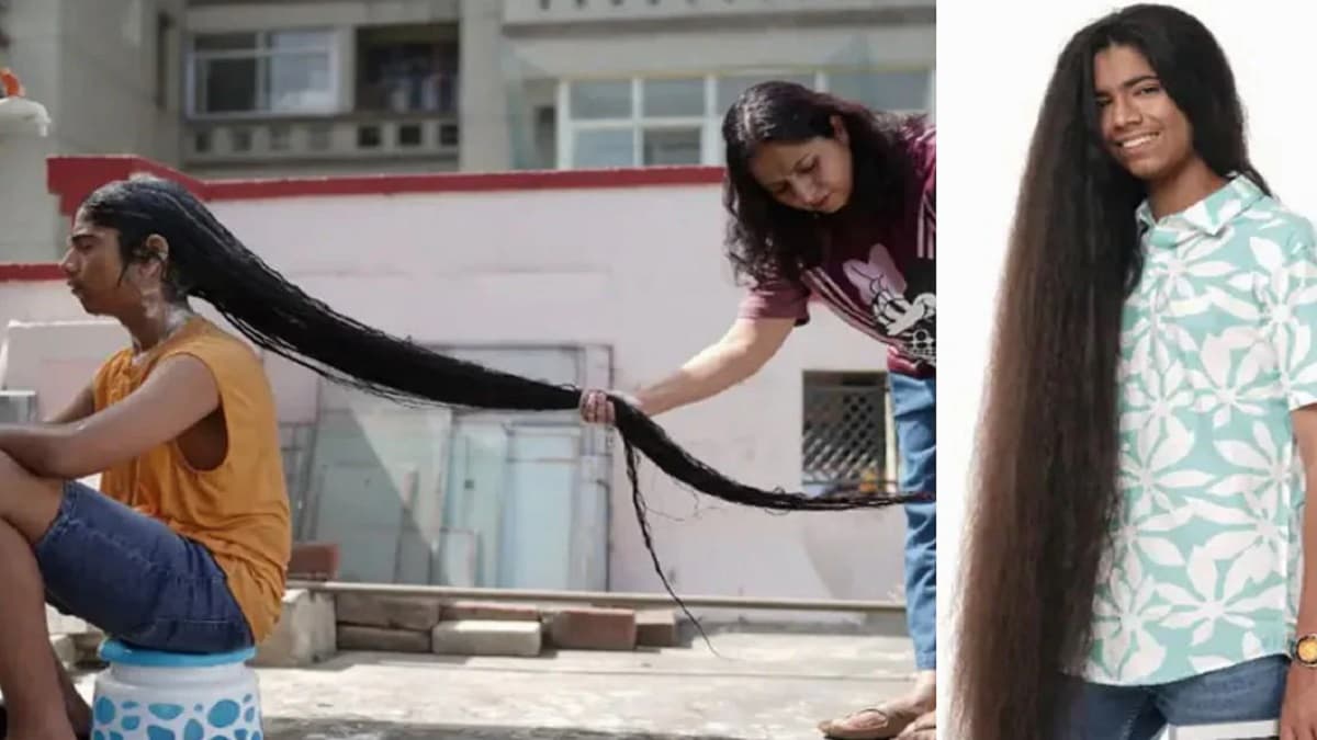 उम्र 15 साल, 4 फीट 3 इंच के बाल, UP के इस लड़के ने आज तक नहीं कटवाए, बनाया वर्ल्ड रिकॉर्ड