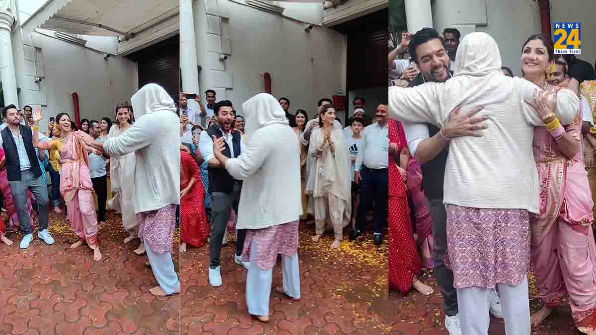 Video Viral: गणपति विसर्जन पर Shilpa Shetty का डांस, 'मास्क मैन' भी नजर आए साथ,  Sukhee का अनोखा प्रमोशन