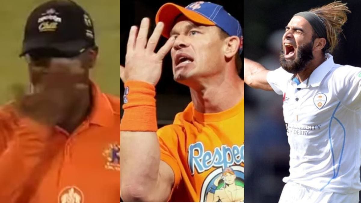 Watch Video: मैदान पर अचानक अंपायर बना 'John Cena', इमरान ताहिर के भी उड़े होश