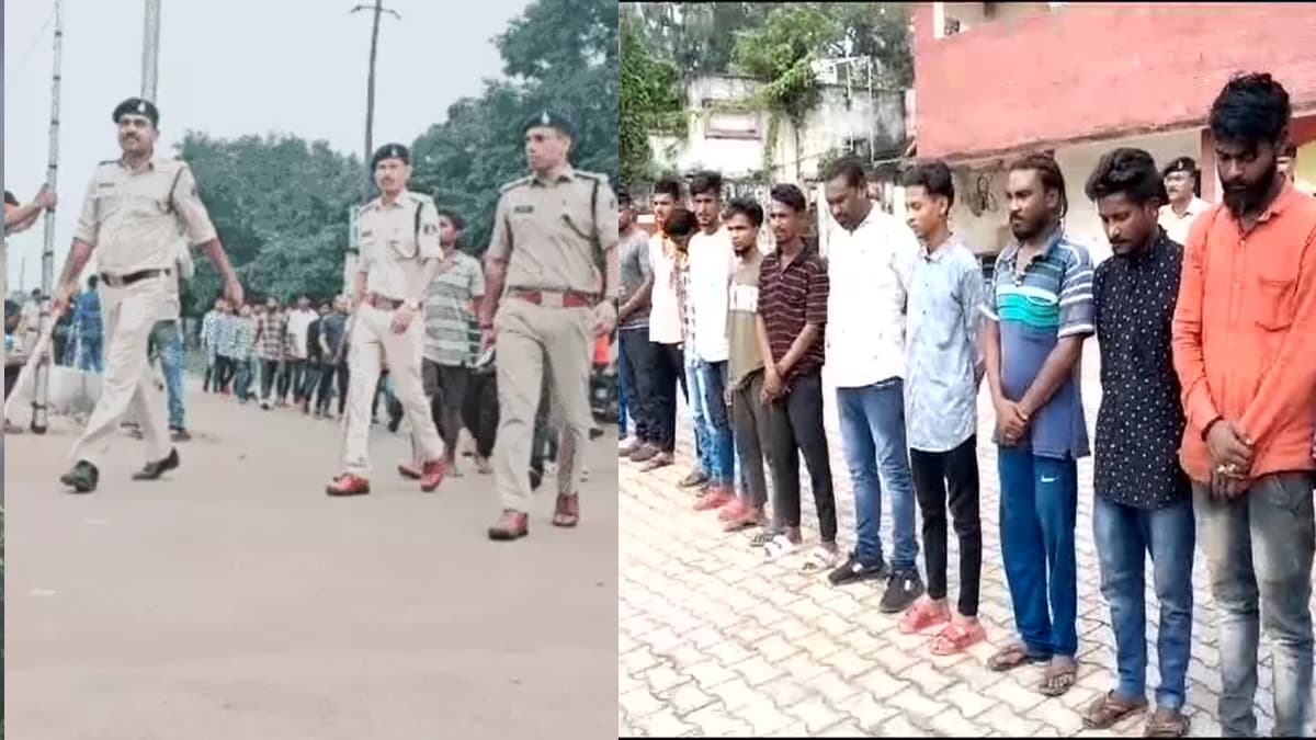 छत्तीसगढ़ पुलिस का अनोखा कारनामा, 50 से ज्यादा बदमाशों का जुलूस निकाला, क्राइम न करने की शपथ दिलाई