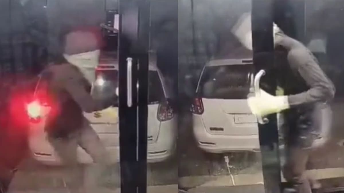कार से ATM को उखाड़ लिया चोरों ने, ले जाने लगे तो...हैरान कर देगा ये वीडियो