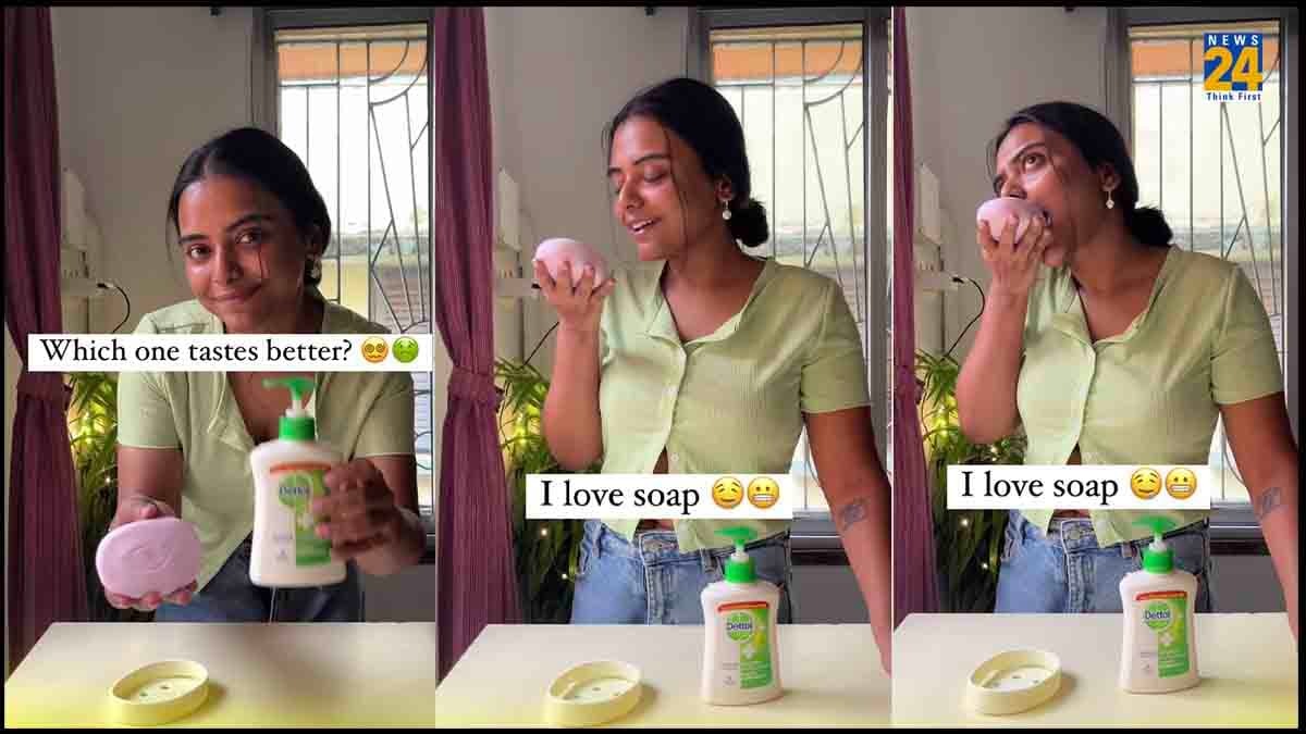 Viral Video: मुझे साबुन खाना पसंद है, महिला ने कहा और खा गई, इंस्टाग्राम वीडियो के अंत में है ट्विस्ट