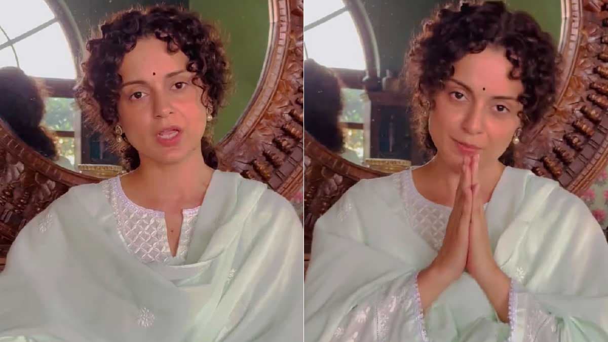 Tejas के लिए Kangana Ranaut को लोगों के आगे जोड़ने पड़ रहे हाथ, VIDEO शेयर कर बोलीं - फिल्म देखने जाएं नहीं तो....