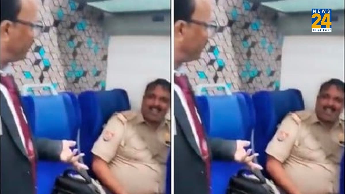 Watch Video: 'दारोगा पर चढ़ा वर्दी का नशा'...बिना टिकट सवार हो गए वंदे भारत में, TTE ने लगाई लताड़