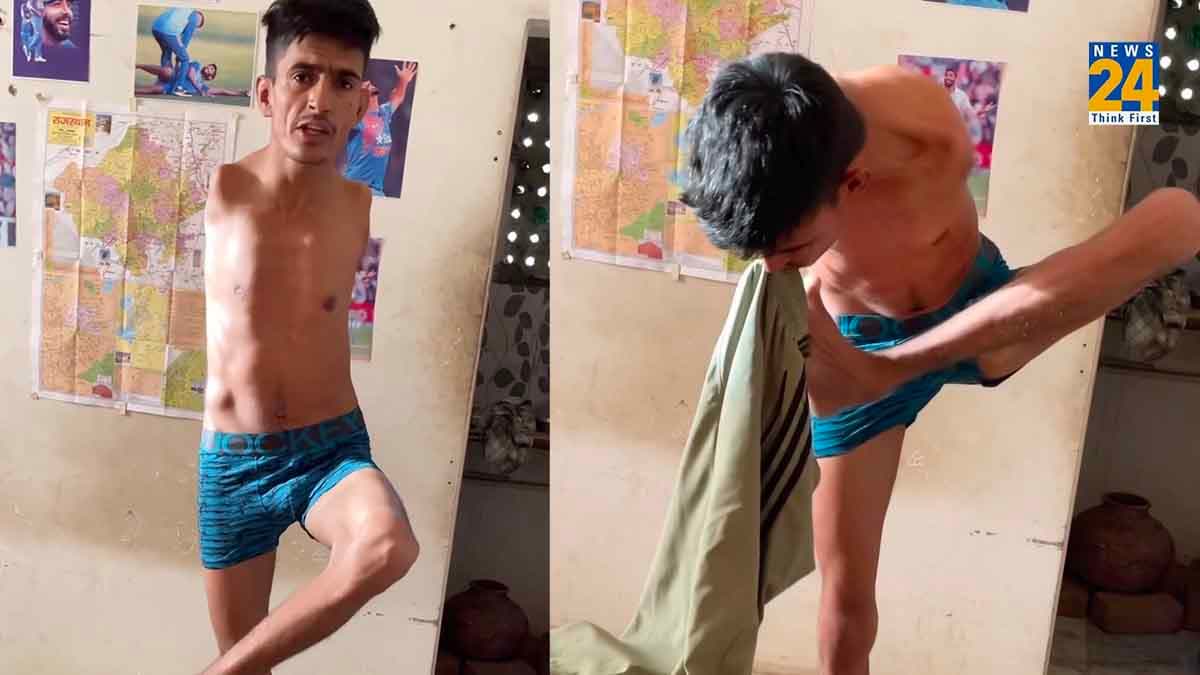 Instagram trending video Watch Video: युवक के जज्बे को सलाम कीजिए, जड़ से नहीं हैं दोनों हाथ, फिर भी बिना किसी के सहारे दिखाया पायजामा पहनकर