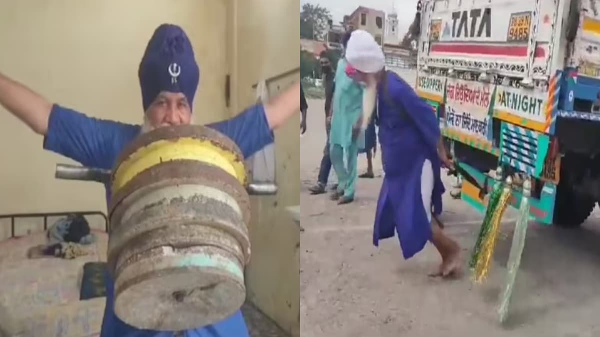 85 साल के बुजुर्ग दांतों से सवा क्विंटल से ज्यादा भार उठाकर बना चुके रिकॉर्ड, बोले- रेल का इंजन भी खींच सकता हूं