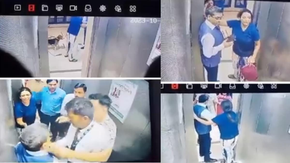 कुत्ते ने नोएडा में फिर कराया बवाल: डॉगी के भौकने पर भड़का रिटायर्ड IAS अफसर,  महिला को जड़ा थप्पड़, Video