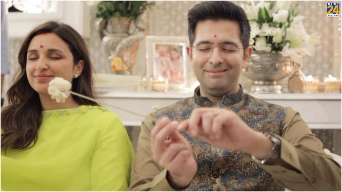Parineeti Chopra का Raghav Chadha के घर रानी की तरह हुआ स्वागत, मज़ेदार गेम्स के साथ निभाई सभी रस्में; वीडियो आया सामने