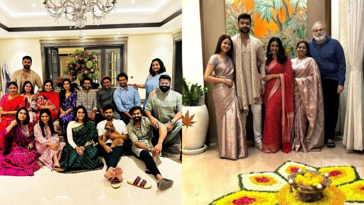 Allu Arjun का पुष्पा अंदाज और Ram Charan ने बेटी संग मनाई Diwali, देखें जश्न की तस्वीरें