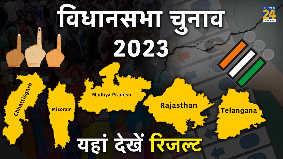 4 तस्वीरों में देखिए, 4 राज्यों में Assembly Election Result 2023 की पूरी कहानी
