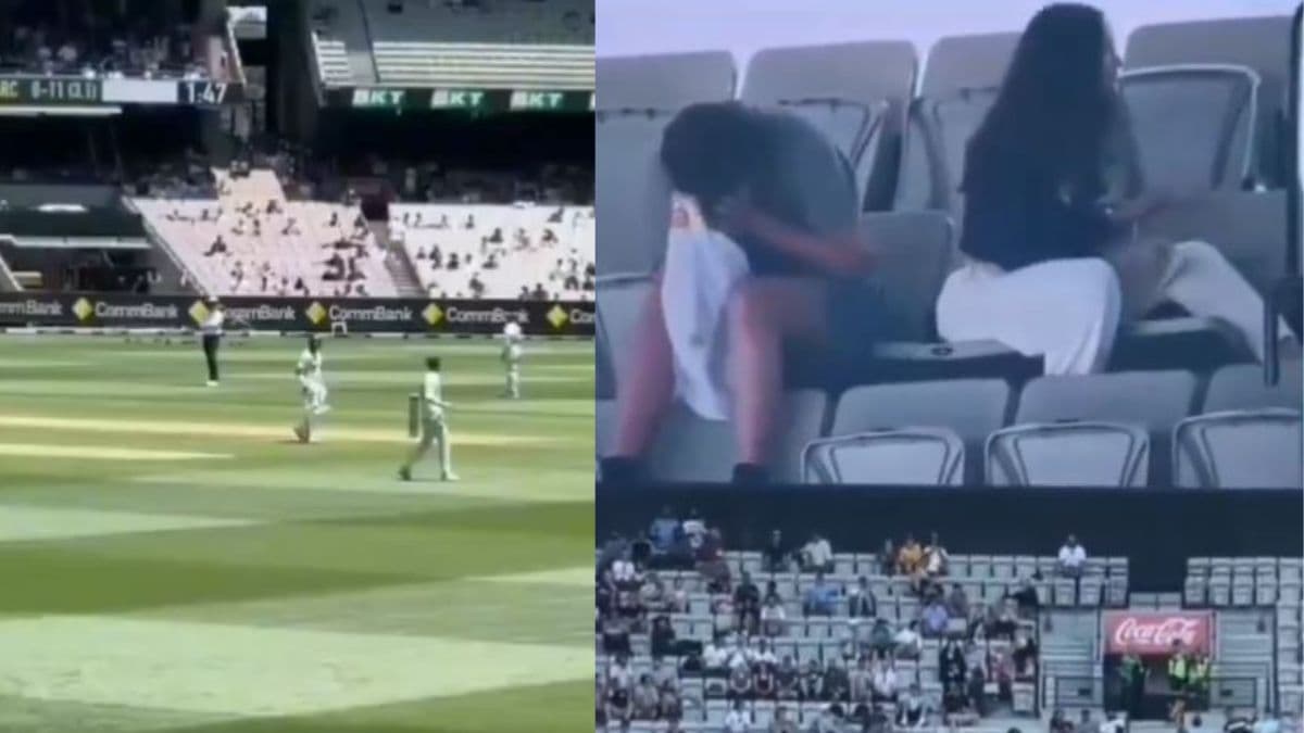 AUS vs PAK: मैच के बीच सामने आया मजेदार वाकया, लड़के की गोद में सो रही थी लड़की; Video Viral