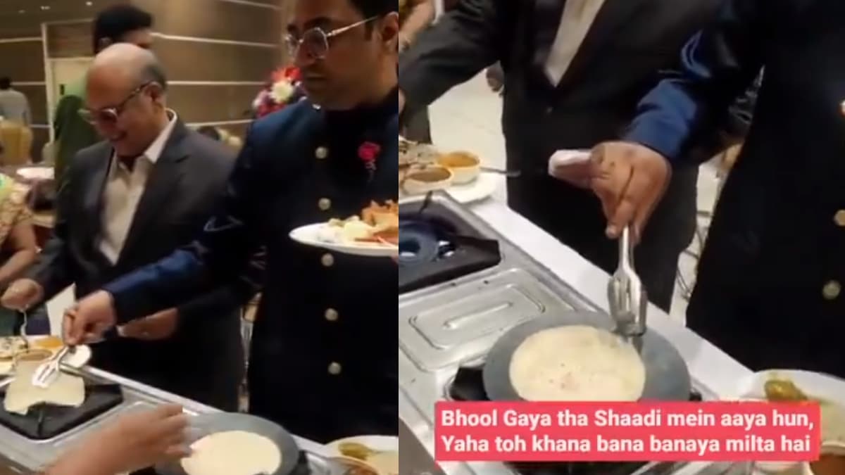 गजब! बड़े लोगों के बड़े शौक, शादी में मेहमान खुद ही सेक रहे रोटी, देखें Video