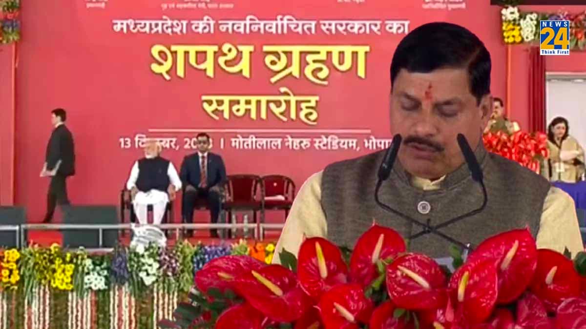 मध्य प्रदेश शपथ ग्रहण समारोह; मोहन यादव ने ली सीएम पद की शपथ, शुक्ला-देवड़ा बने डिप्टी सीएम