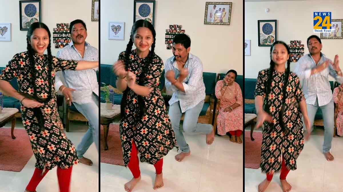 बेटी संग पिता भी झूमकर नाचे 'गुलाबी शरारा' की धुन पर, वायरल हुआ वीडियो
