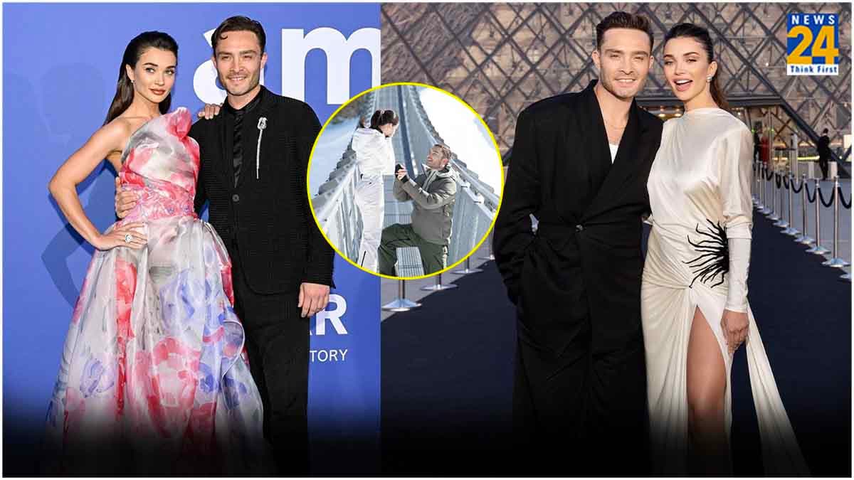 Amy Jackson ने Ed Westwick संग रचाई सगाई, बर्फीली पहाड़ियों से वायरल हुई रोमांटिक तस्वीरें