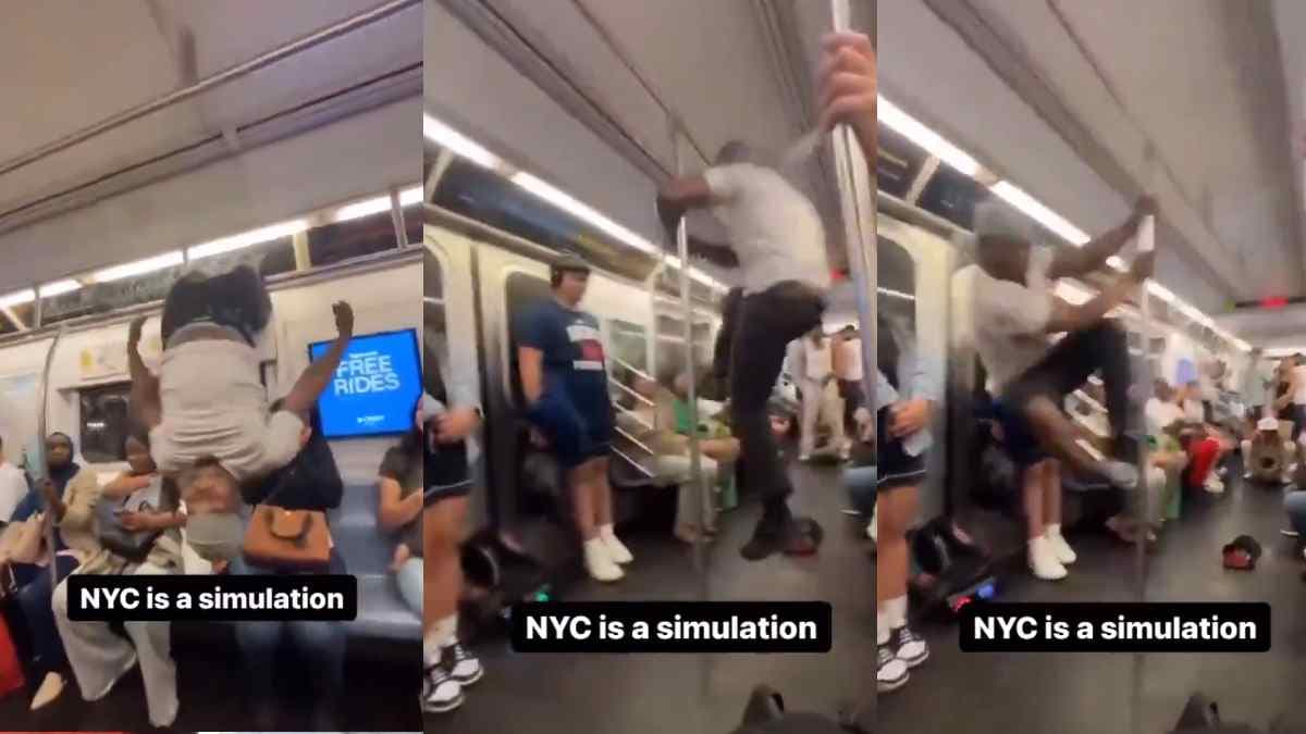 Metro Viral Video: मेट्रो में शख्स लटककर करने लगा कलाबाजी, 'बंदरों जैसी हरकत' देख डर गए यात्री