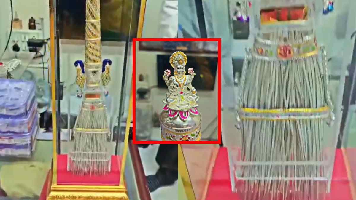 चांदी की झाड़ू देखी है कभी? राम मंदिर के दरबार में लेकर पहुंचा भक्त, देखिए वीडियो