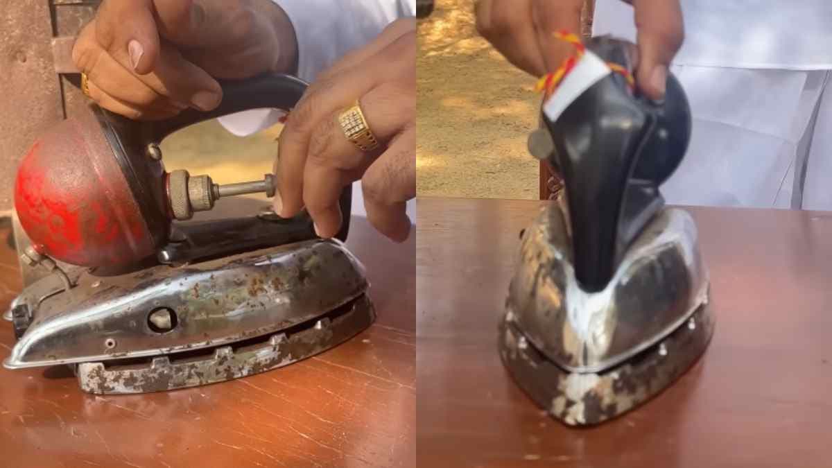 पुराने जमाने में बिना बिजली, कोयले के कैसे प्रेस होते थे कपड़े? देखिए मिट्टी के तेल वाली आयरन