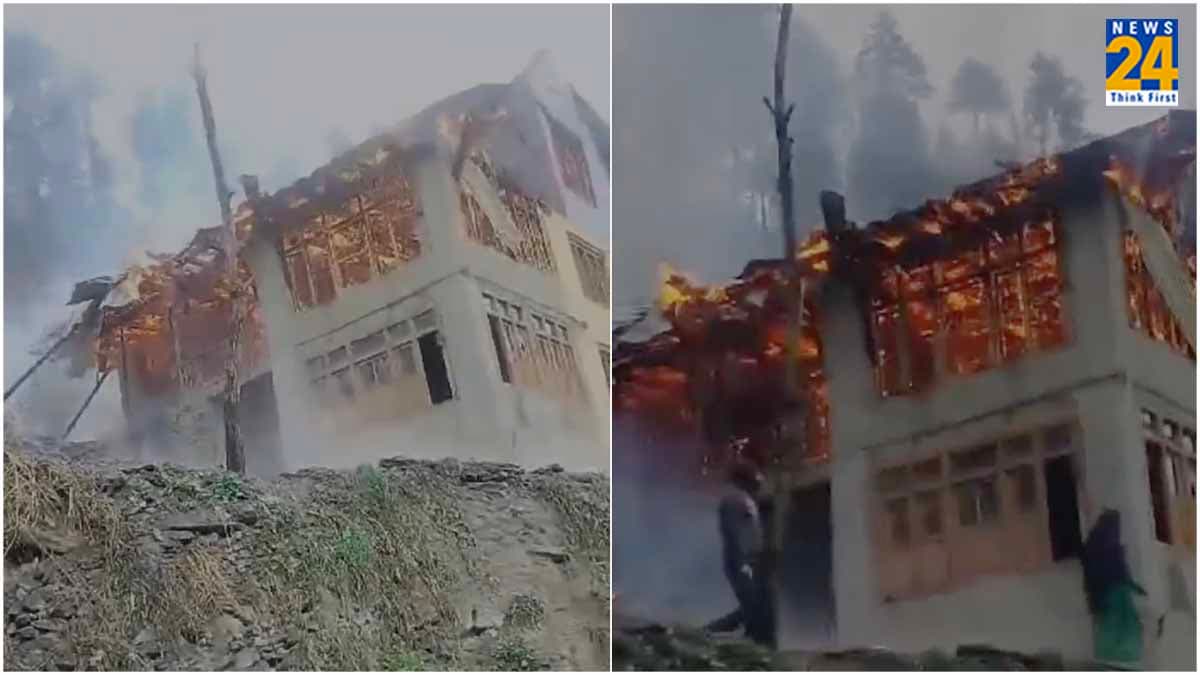 धधकती आग में छत पर फंसे लोग, जान पर खेल उरी में सैनिकों ने बचाई जान 