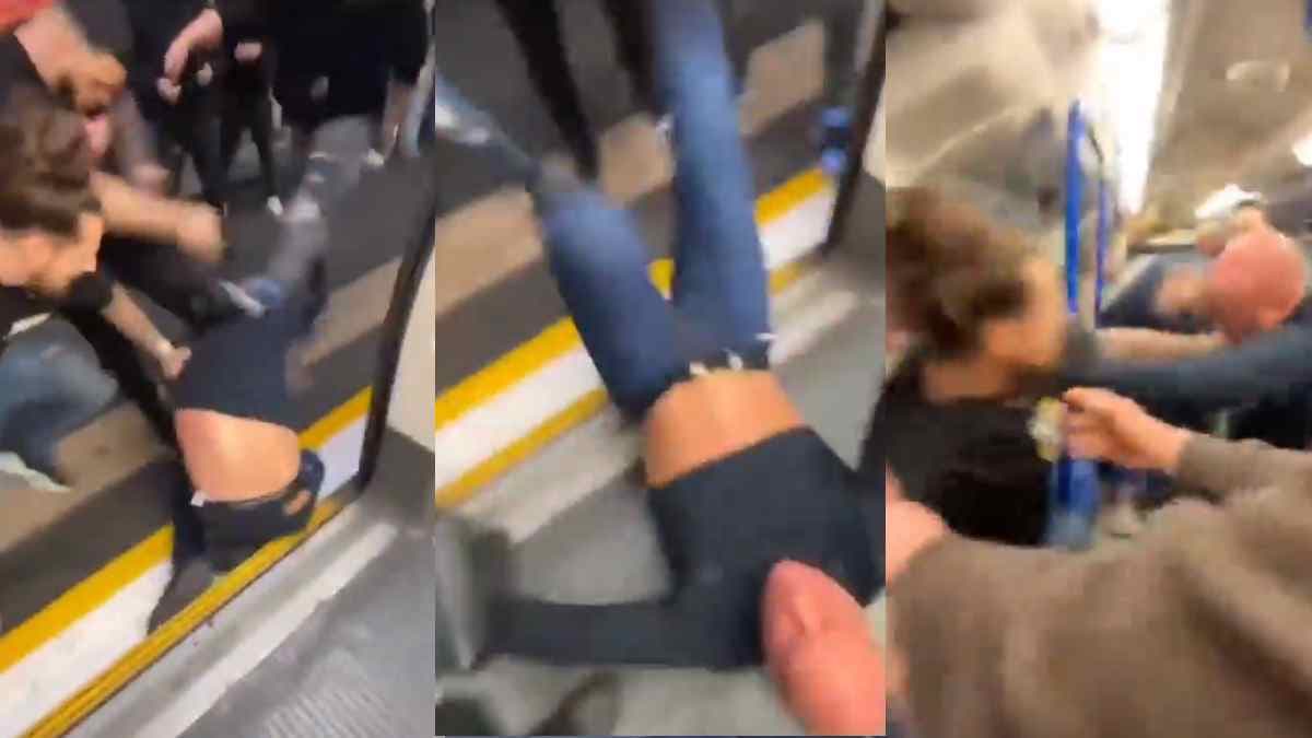 Viral Video : दिल्ली मेट्रो छोड़िए लंदन मेट्रो के यात्री भी कम नहीं, गली के लफंगों की तरह हुई मारपीट