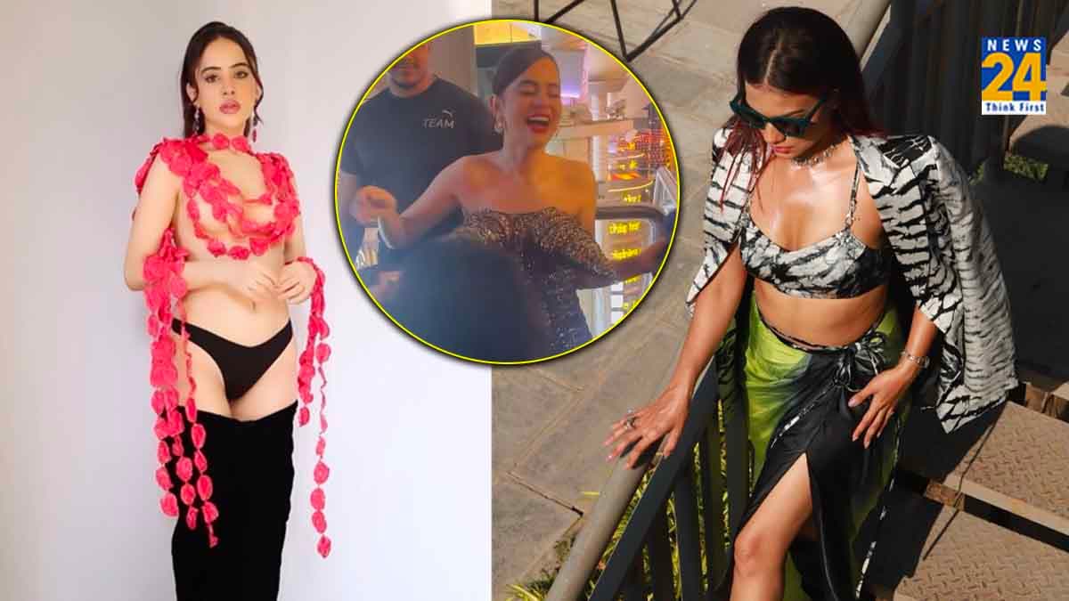 Divya Agarwal ने Urfi से गले मिलने के लिए की मशक्कत, हो गया Oops मोमेंट; वीडियो वायरल