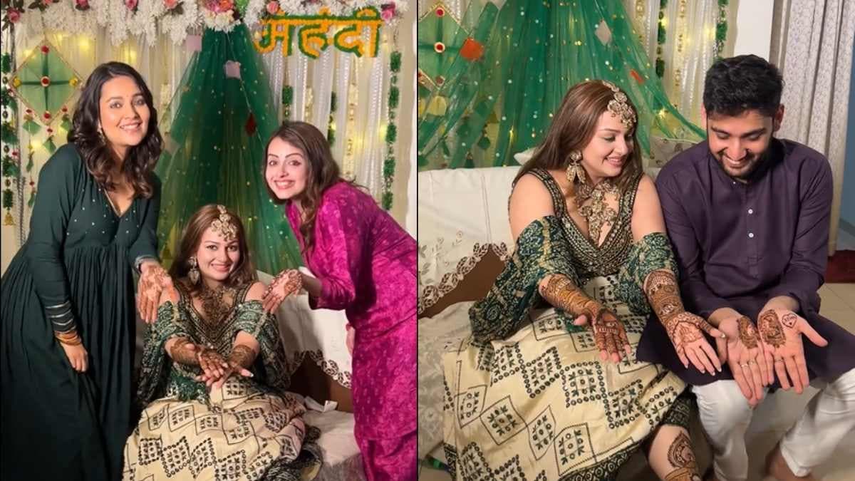 Ishqbaaz फेम एक्ट्रेस Nehalaxmi Iyer के हाथों में लगी शादी की मेहंदी, जश्न की झलक आई सामने