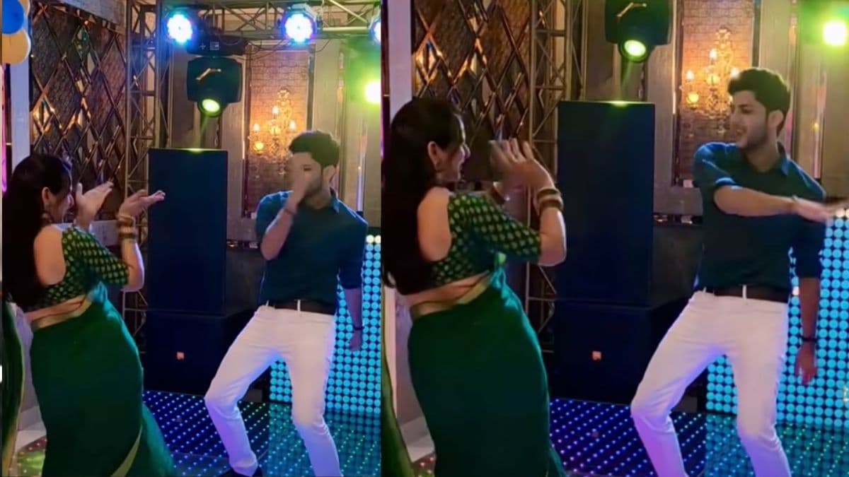 हरियाणवी गाने पर भाभी-देवर का 'भोजपुरी' डांस, DJ वाले का चेहरा देखते रह गए लोग