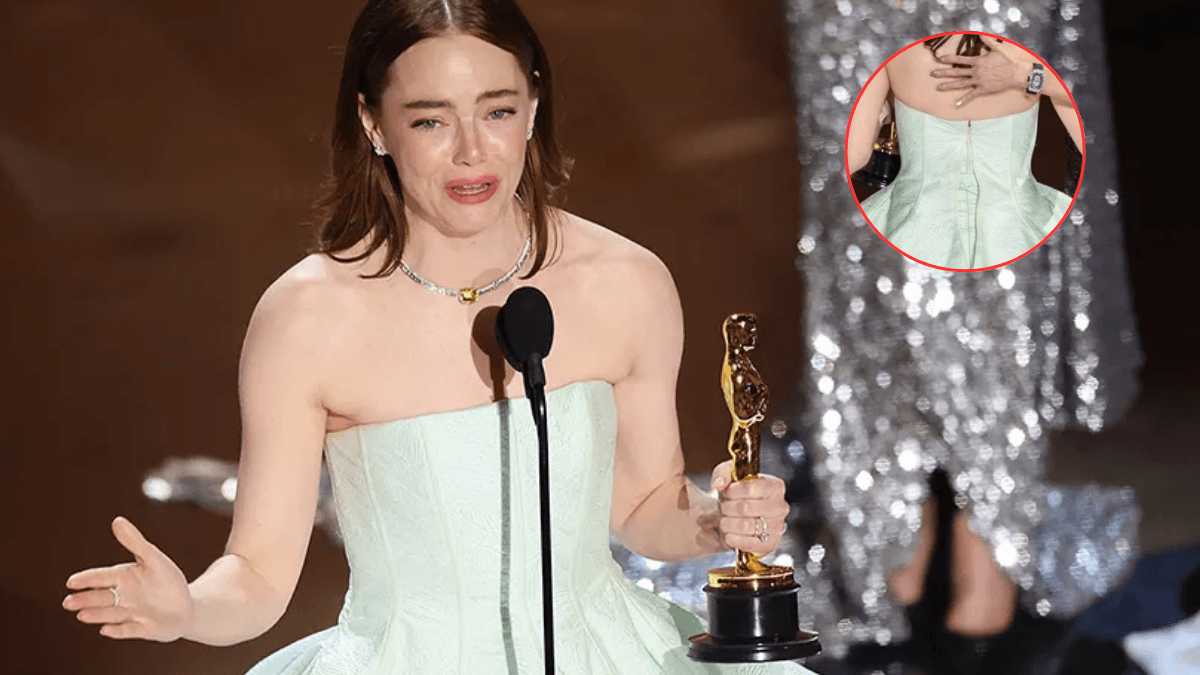 Oscar के स्टेज पर Emma Stone के साथ हुआ oops मोमेंट, सबके सामने फट गई ड्रेस