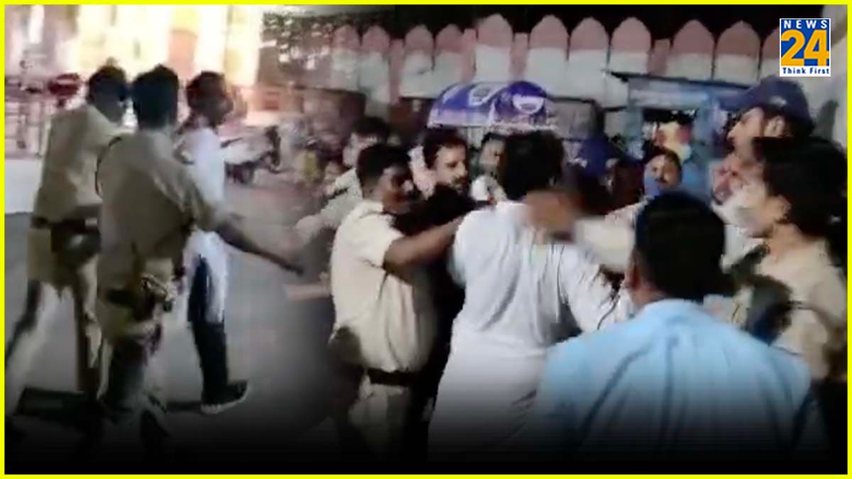 गाली गलौज, लात-घूंसे, एक दूसरे पर फेंकी कुर्सियां; TV डिबेट शो BJP-कांग्रेस वर्कर्स भिड़े, Video Viral