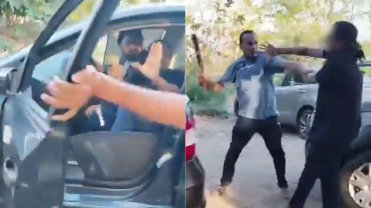दूसरे शख्स के साथ कार में बैठी थी पत्नी, बेसबॉल बैट लेकर पहुंचा पति; करने लगा पिटाई