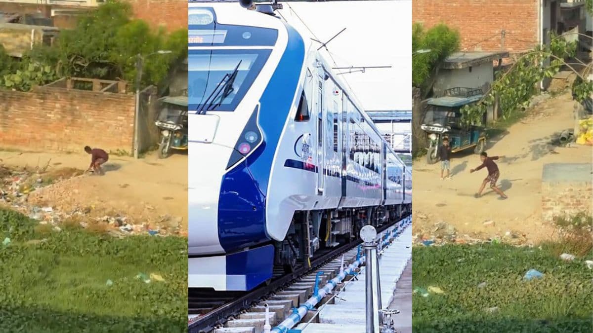 वंदे भारत ट्रेन पर पत्थर फेंकता बच्चा कैमरे में कैद, वीडियो देख भड़क गए लोग