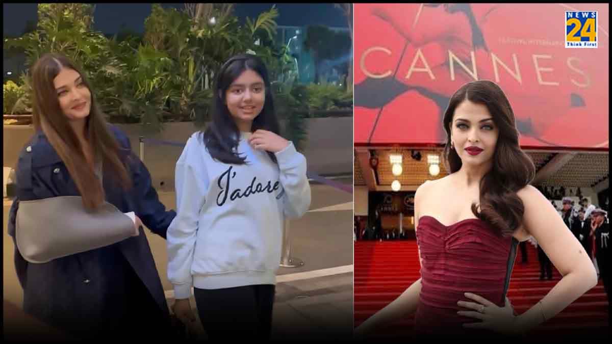 Aishwarya Rai के हाथ में लगी चोट, दिखा प्लास्टर, Cannes Film Festival 2024 के लिए रवाना हुई एक्ट्रेस