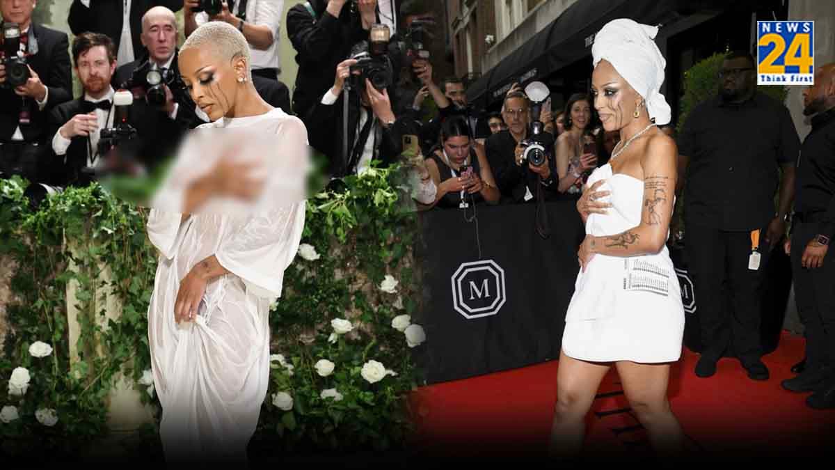 केवल तौलिया लपेट मंच पर पहुंची मशहूर सिंगर Doja Cat, Met Gala बना दिया Wet Gala