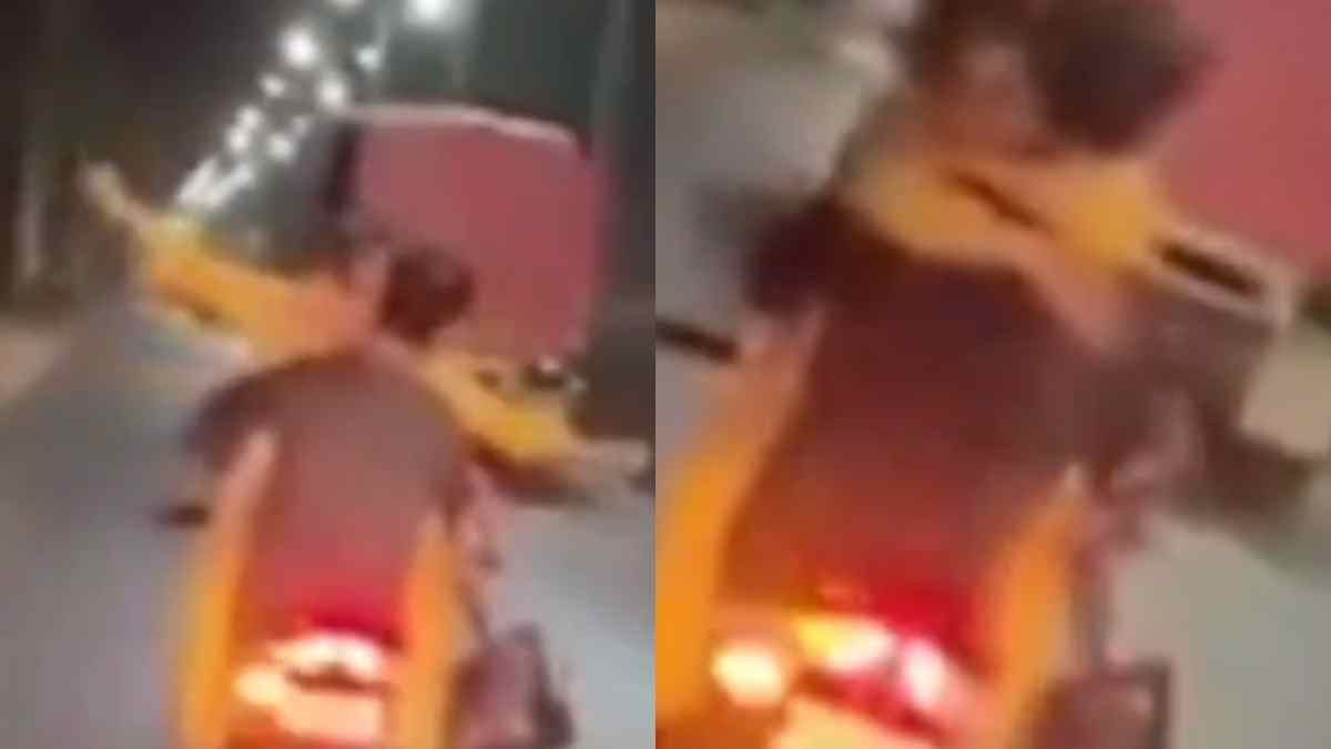 खुल्लम खुल्ला प्यार! बीच हाईवे पर इंटीमेट हुआ कपल, बाइक पर किसिंग का वीडियो वायरल 