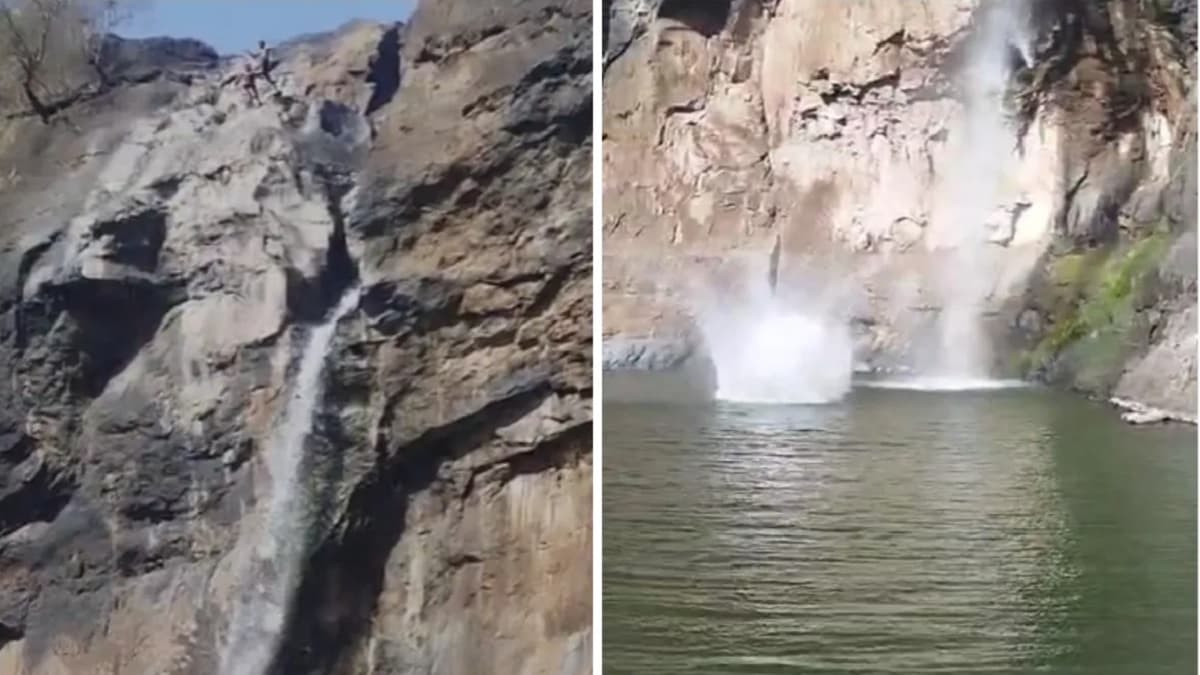 OMG! 120 फीट ऊंचाई से झील में कूदे 2 युवक, एक की मौत; वीडियो देख सूख जाएंगी सांसें