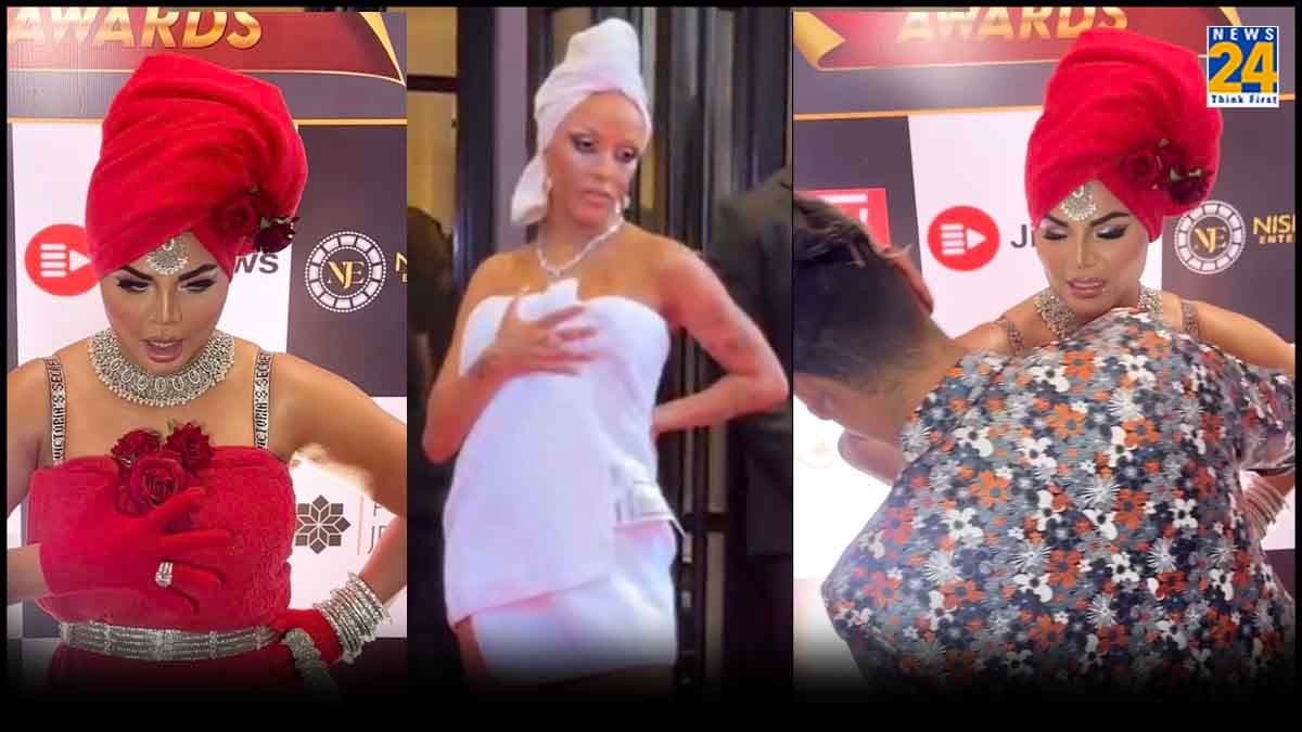 तौलिया लपेट मंच पर आई Rakhi Sawant, Doja Cat को देख Copy Cat बनीं ड्रॉमा क्ववीन