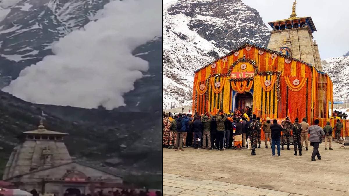 केदारनाथ में बाल-बाल बचे लोग, हिमस्खलन से मचा हाहाकार, मंदिर को नहीं हुआ नुकसान
