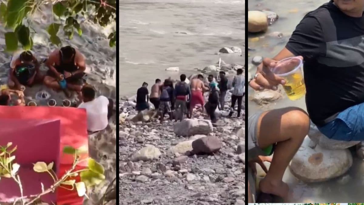 गंगा के किनारे 'नशेड़ियों' को गिरा-गिरा कर मारा, ऋषिकेश में हुई कुटाई का वीडियो वायरल