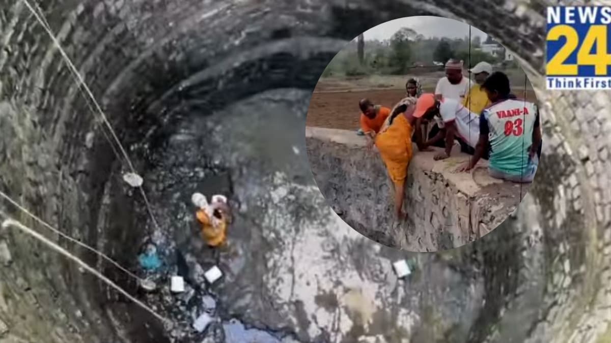 पानी के लिए कुएं के अंदर उतरने को मजबूर हैं महिलाएं, देखें नासिक के जलसंकट का वीडियो
