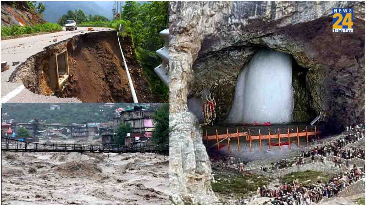 पहाड़ों पर आफत बनी बारिश! अमरनाथ यात्रा रोकी गई; बद्रीनाथ हाईवे ब्लॉक, हिमाचल में 70 सड़कें बंद, जानें मौसम के हाल