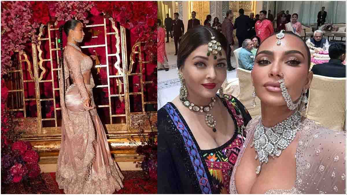 नाक में नथ…साड़ी में Kim Kardashian, खूबसूरती में ऐश्वर्या राय को टक्कर, दिल हार बैठेंगे आप