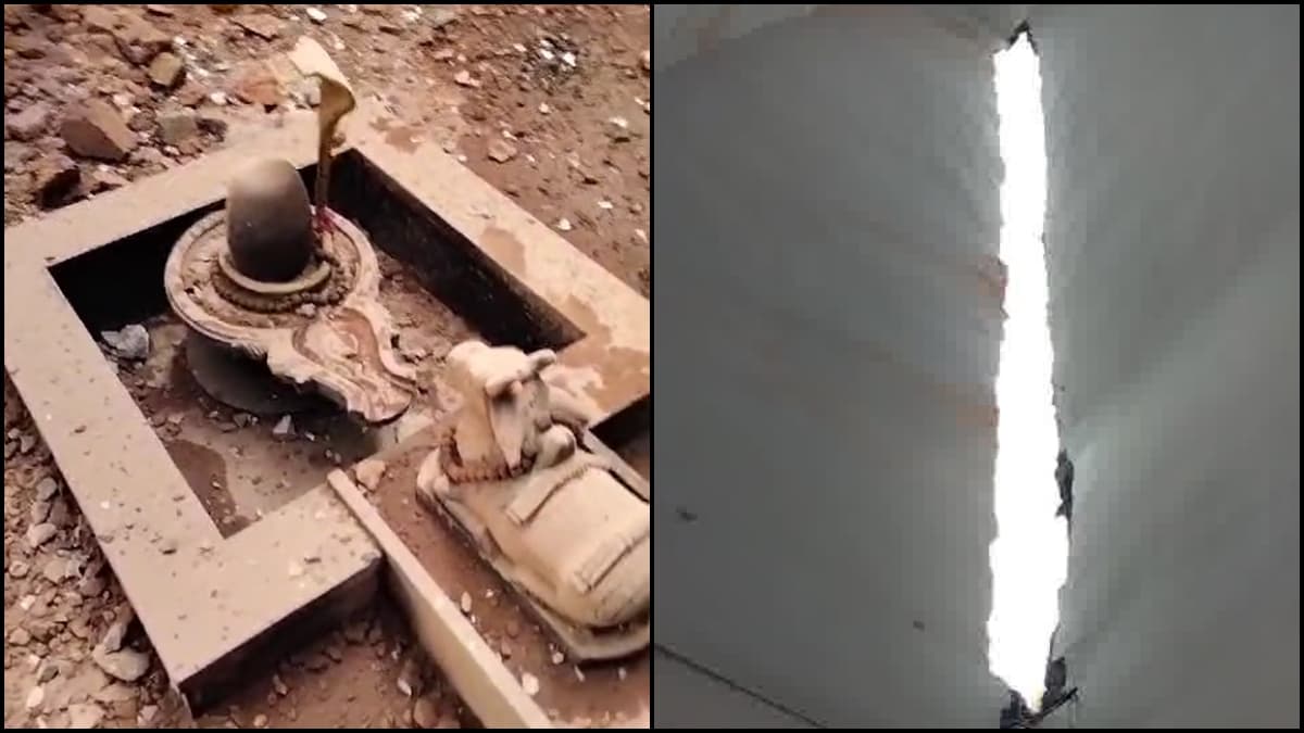 भोलेनाथ की लीला! मंदिर पर बिजली गिरने से हुआ विनाश, लेकिन शिवलिंग सुरक्षित