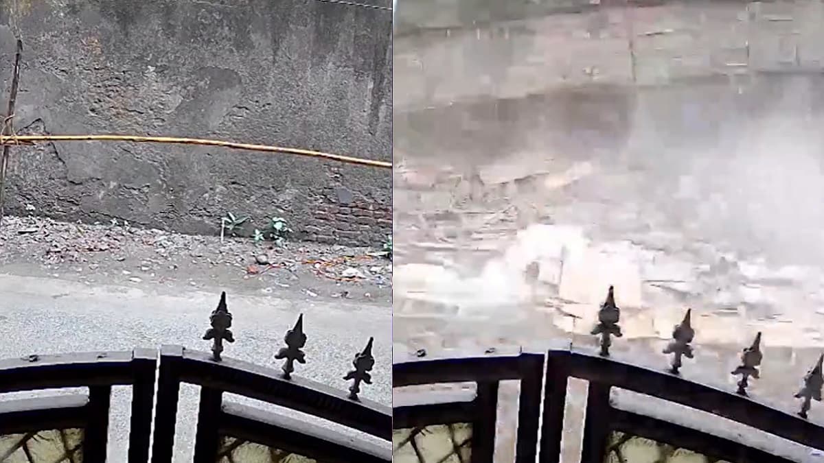 धड़ाम से बिल्डिंग गिरने का भयानक Video; दिल्ली में देखते ही देखते ध्वस्त हो गई 2 मंजिला इमारत
