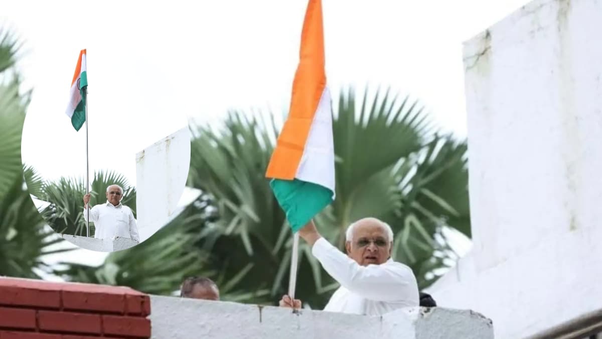 मुख्यमंत्री भूपेंद्र पटेल ने 'हर घर तिरंगा' अभियान के तहत फहराया राष्ट्रीय ध्वज