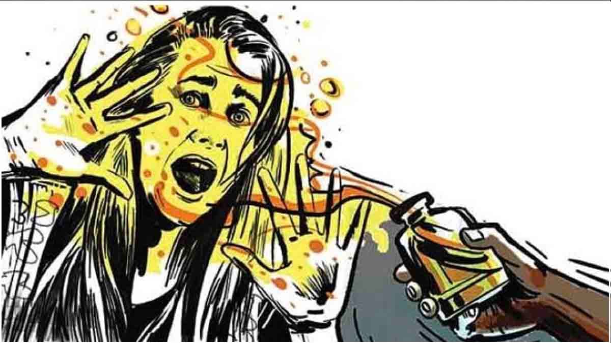 तलाक मांगने पर पत्नी पर एसिड अटैक, लव मैरिज करने वाले पति के बाहर थे अवैध संबंध