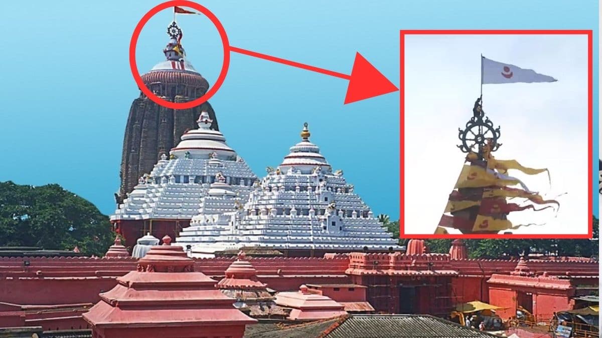 कभी देखा है, कैसे बदला जाता है जगन्नाथ मंदिर का झंडा? देखें वीडियो